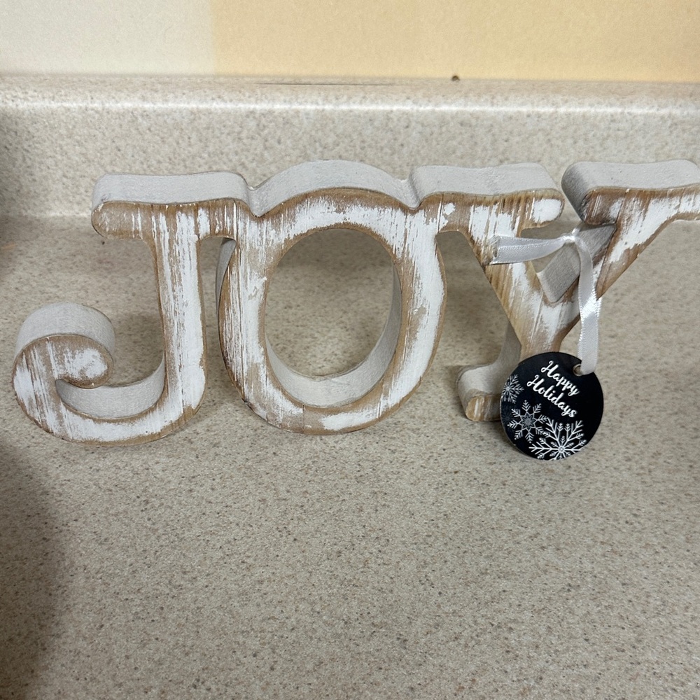 Season of JOY wooden holiday sign table top/wall mount 11 1/2” x 5 1/2” new tags